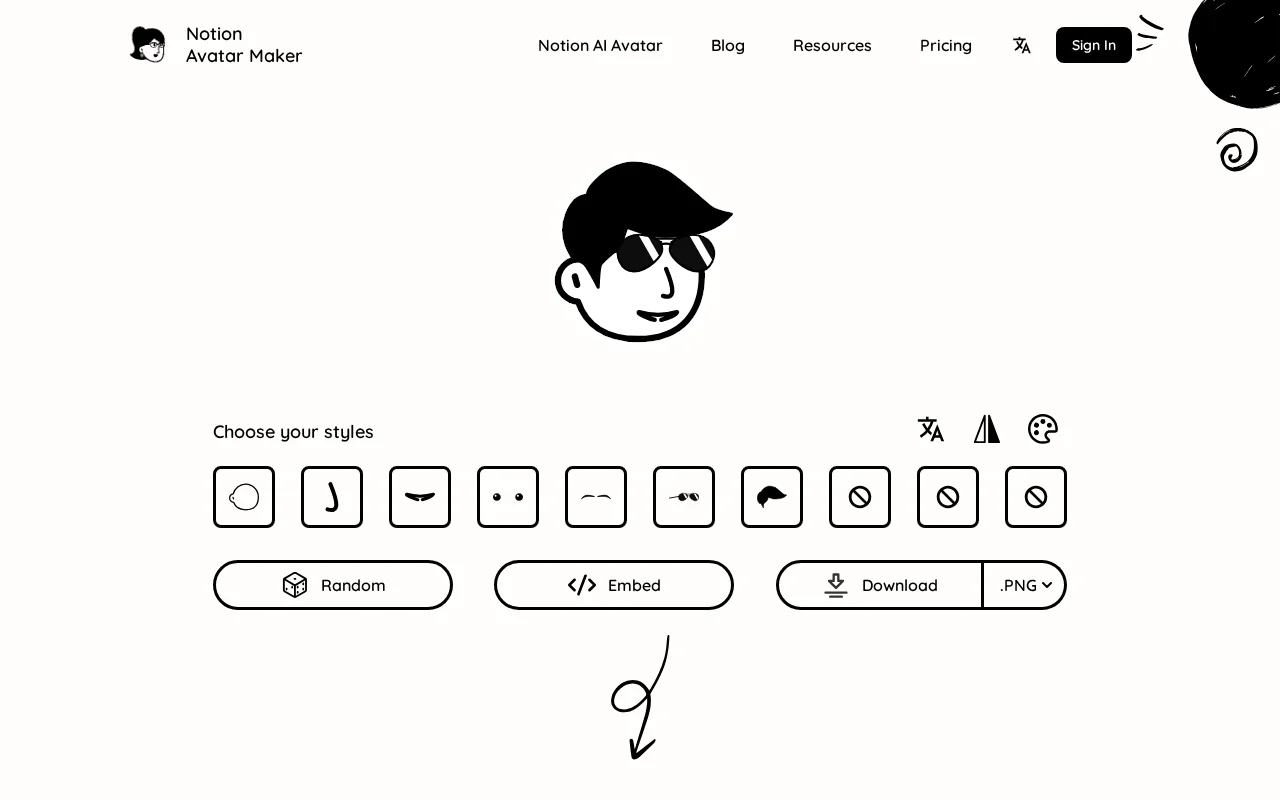 Notion风格头像生成