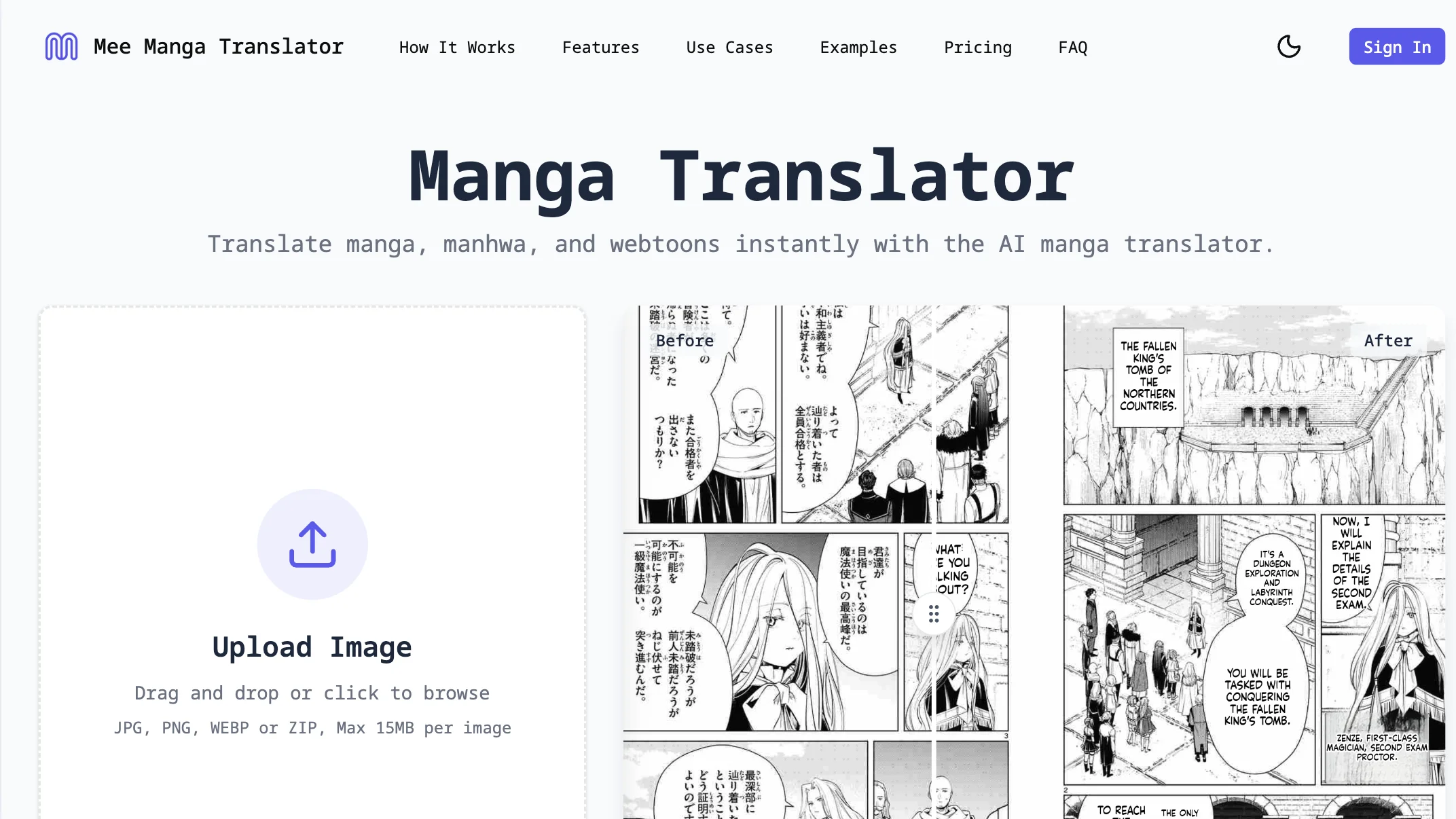 Mee Manga Translator