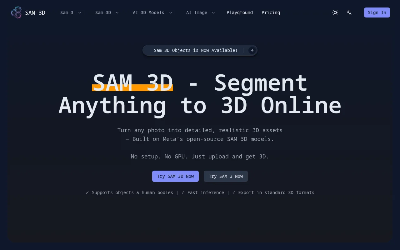 SAM 3D