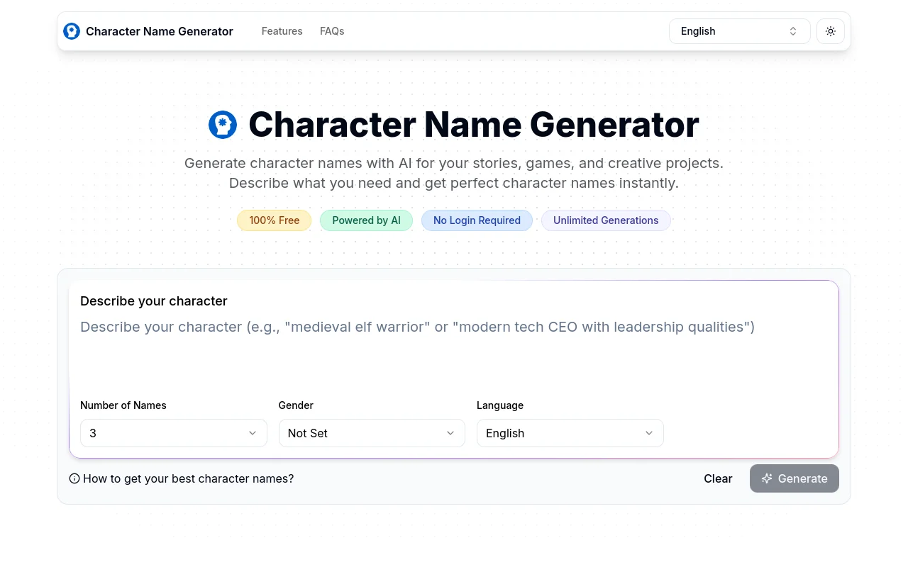 Character Name Generator