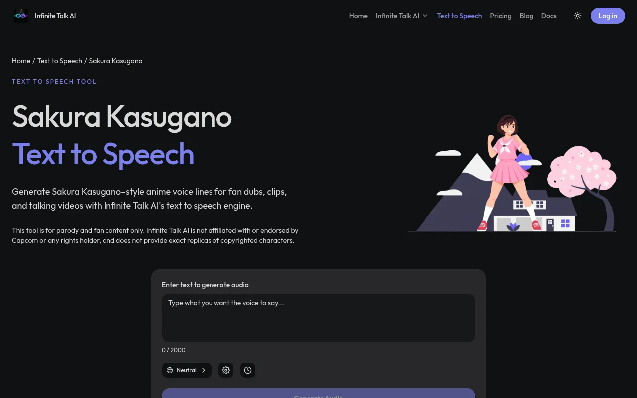 Sakura Kasugano Text to Speech