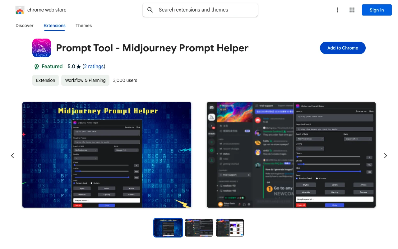 Midjourney Prompt Helper