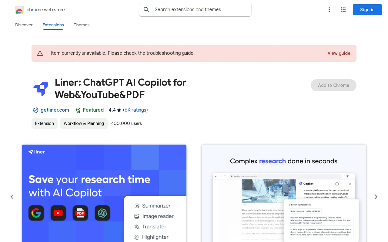 Liner: ChatGPT AI Copilot for Web&YouTube&PDF