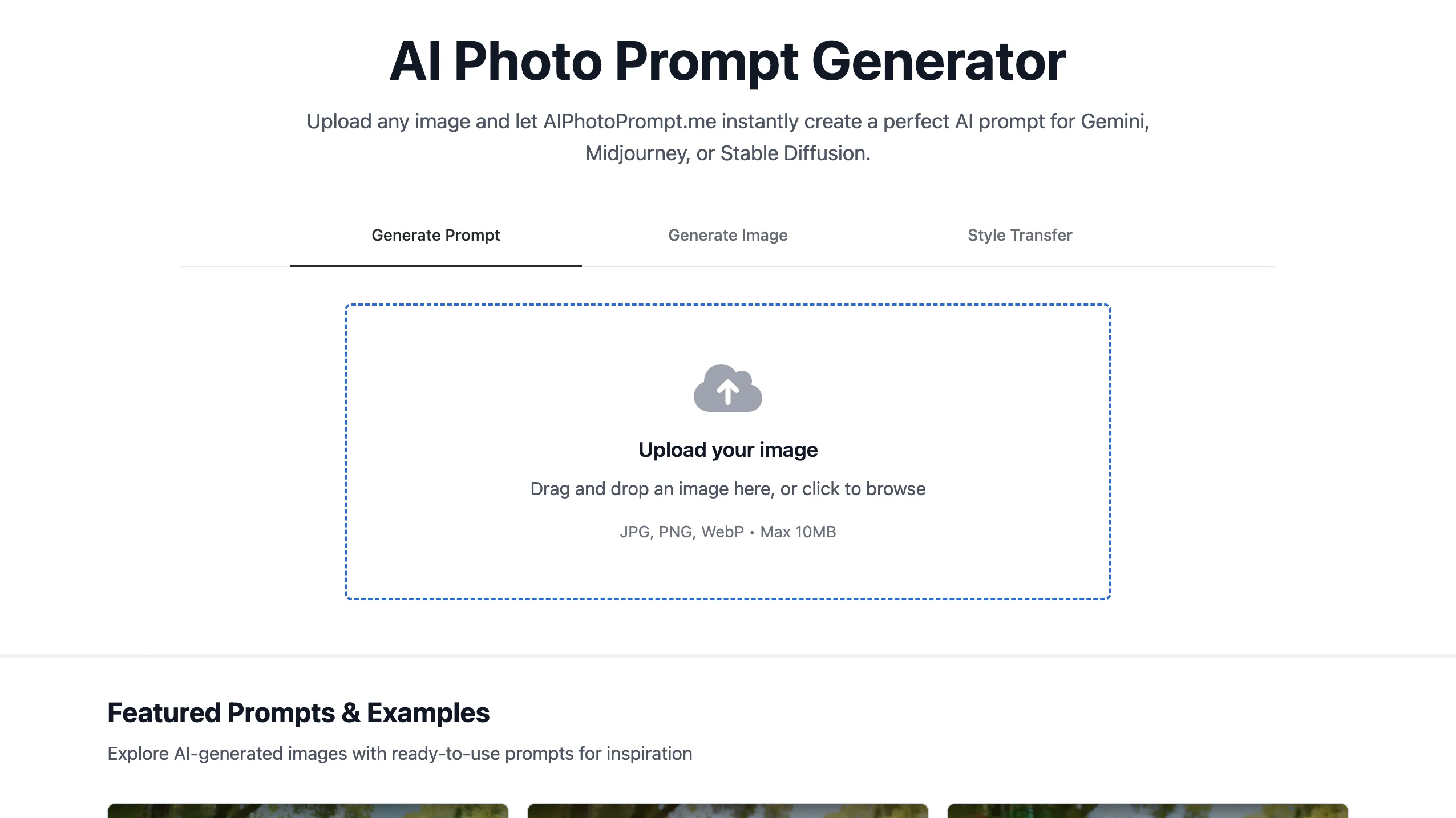 AI Photo Prompt Generator