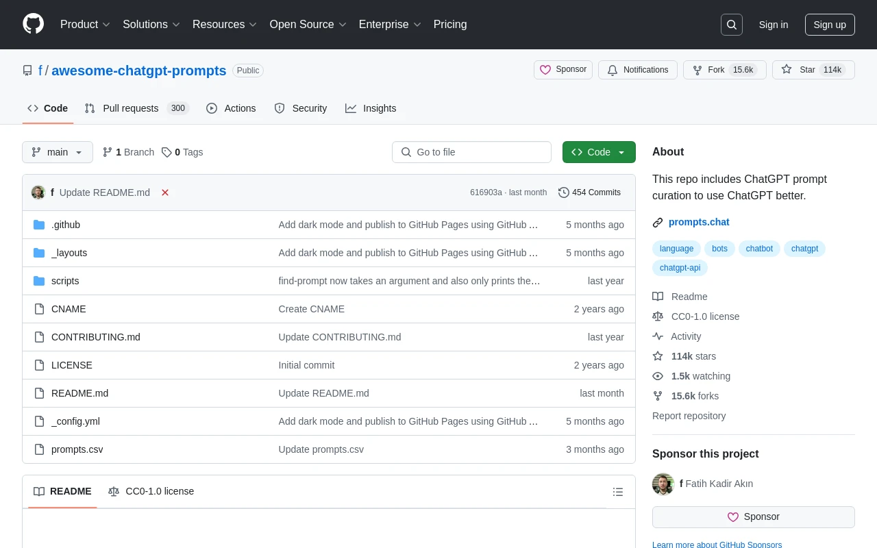 Awesome ChatGPT prompts