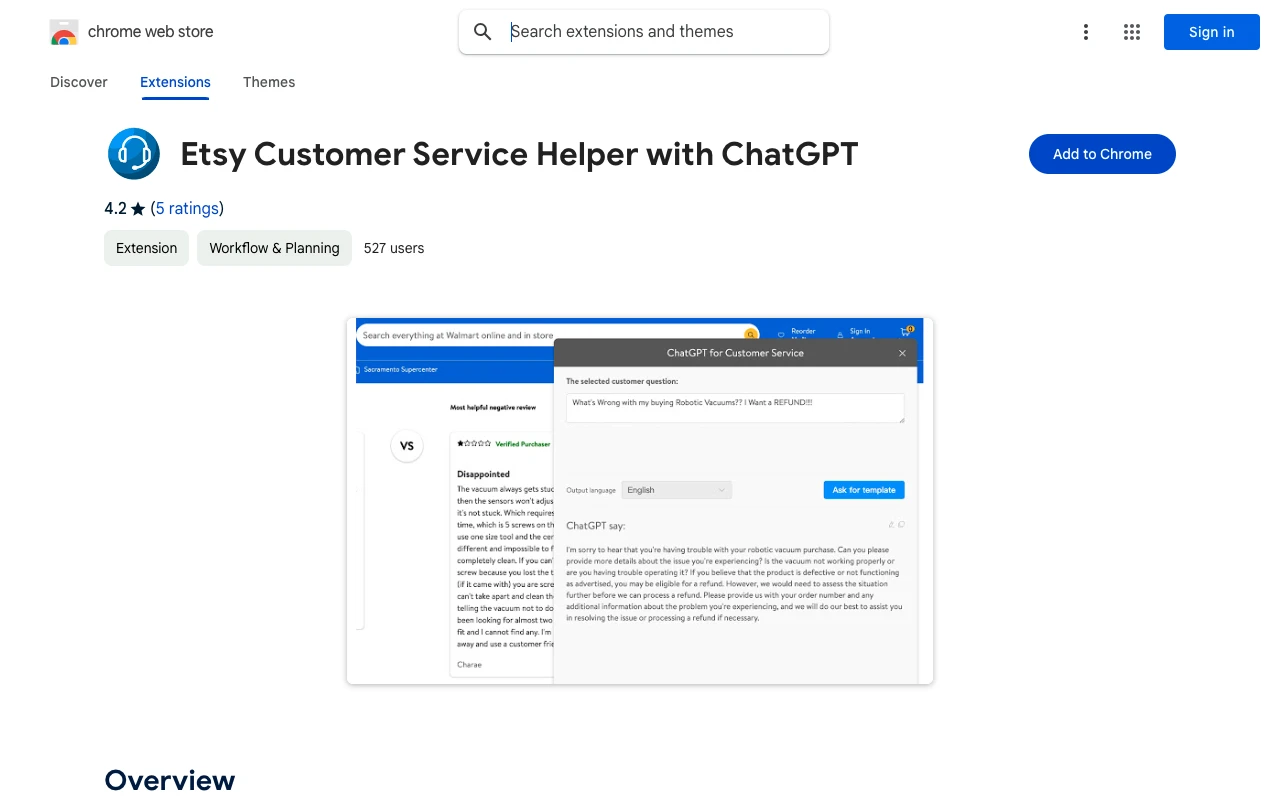 Etsy Customer Service Helper with ChatGPT