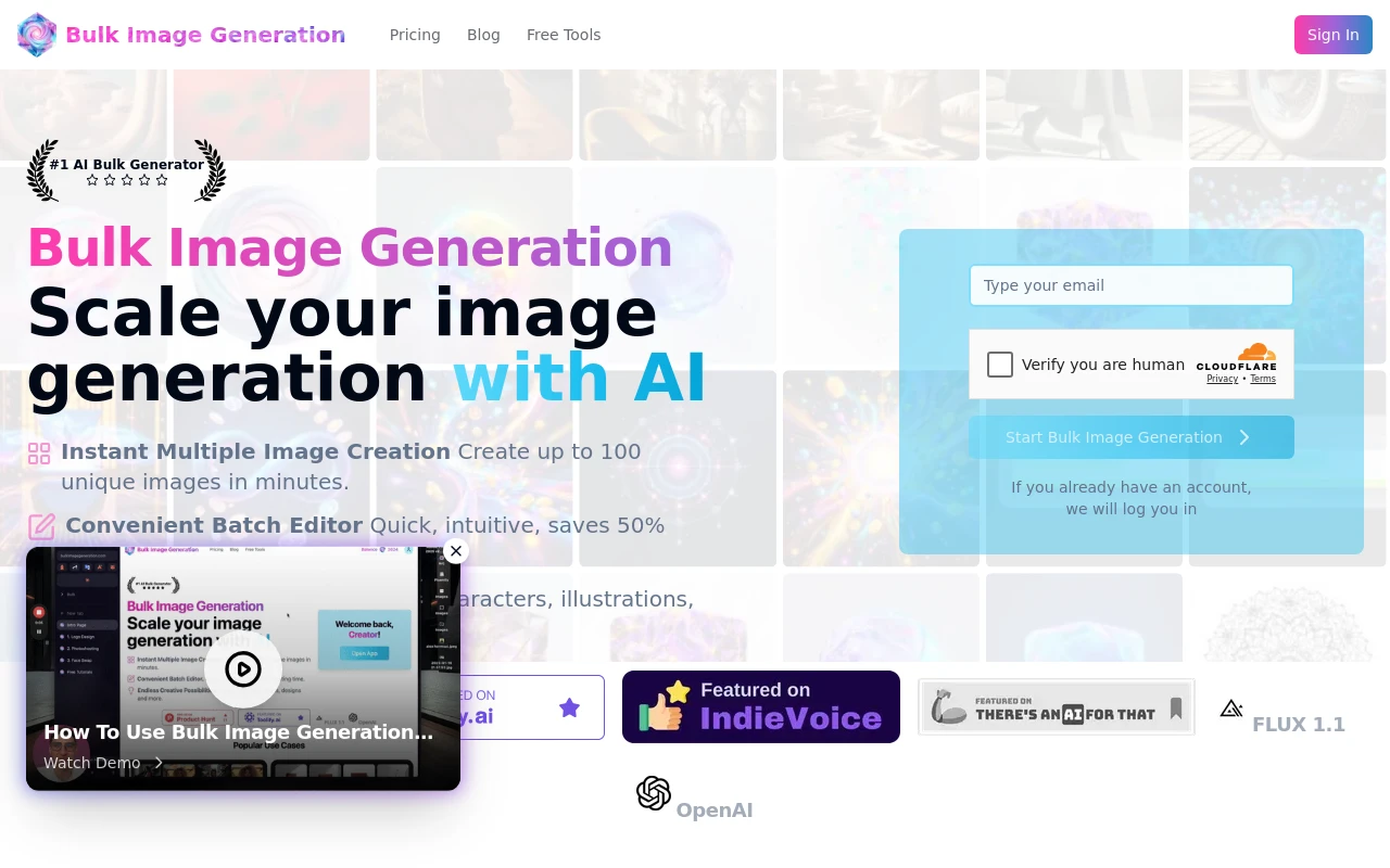 Bulk Image Generation