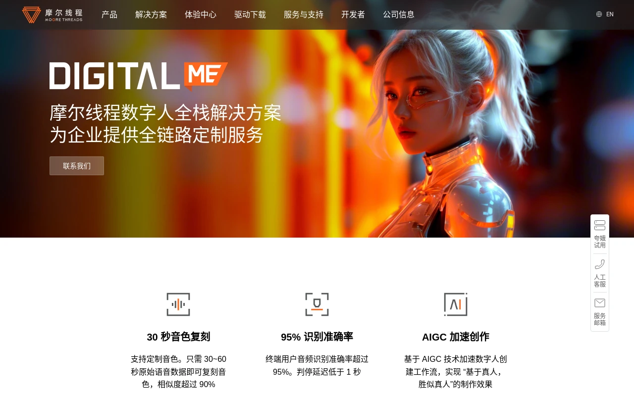 摩尔线程数字人