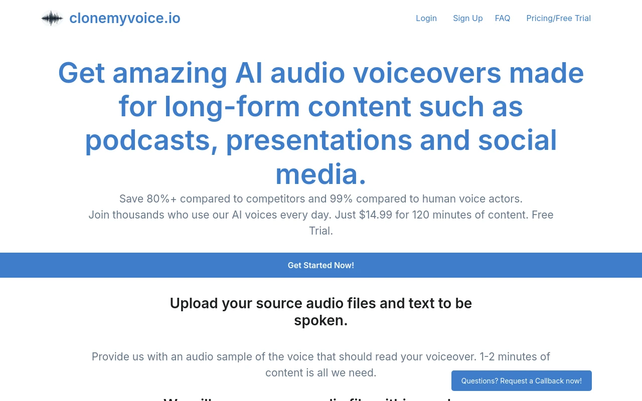 Clone Anyone's voice in seconds with AI