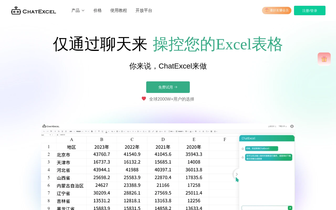 ChatExcel AI Excel处理和数据分析