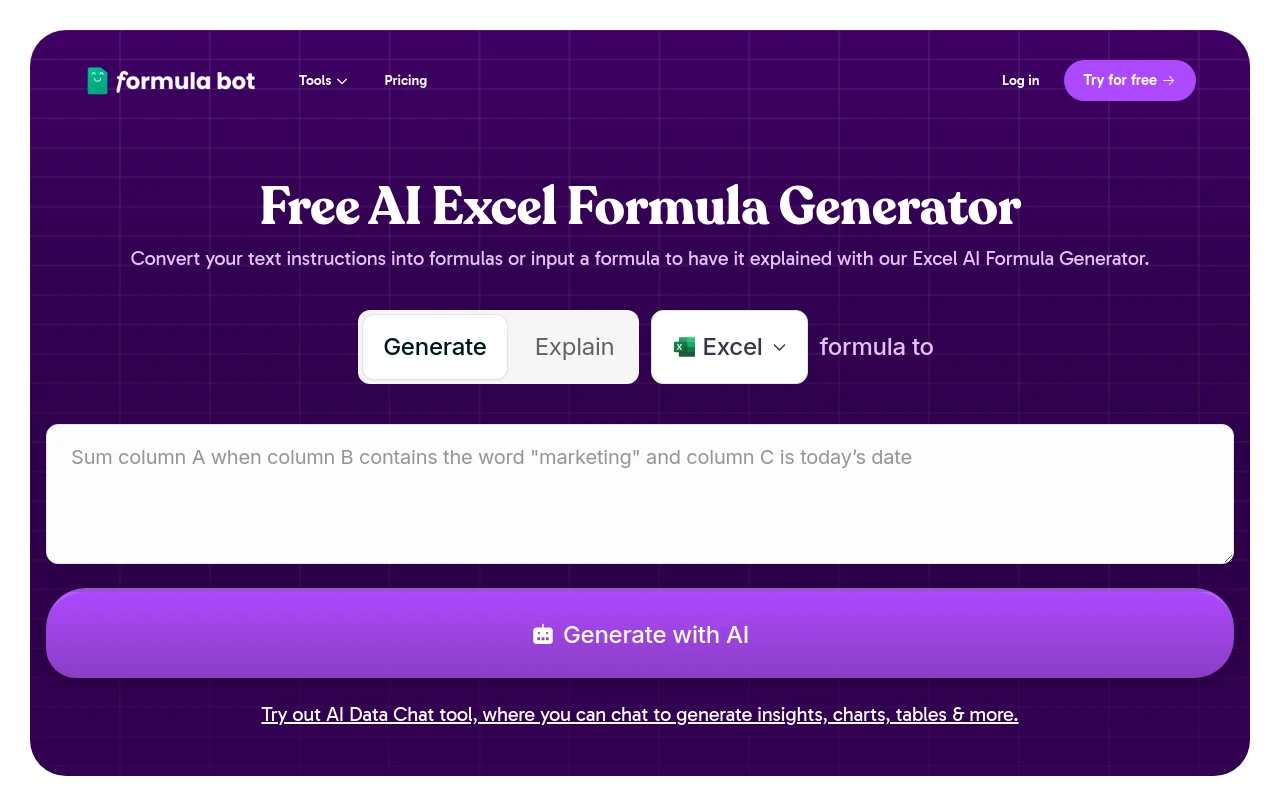 “Formula Bot
