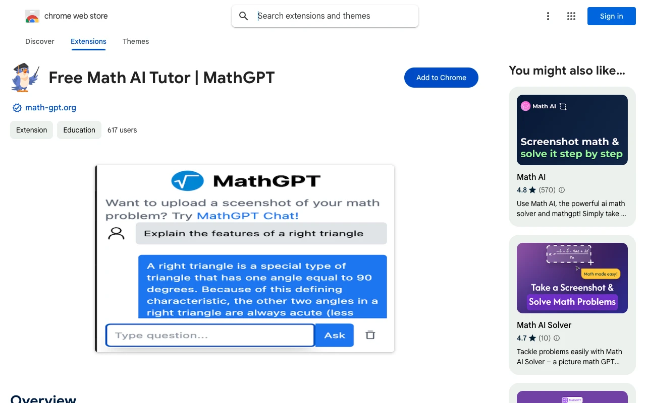 Free Math AI Tutor