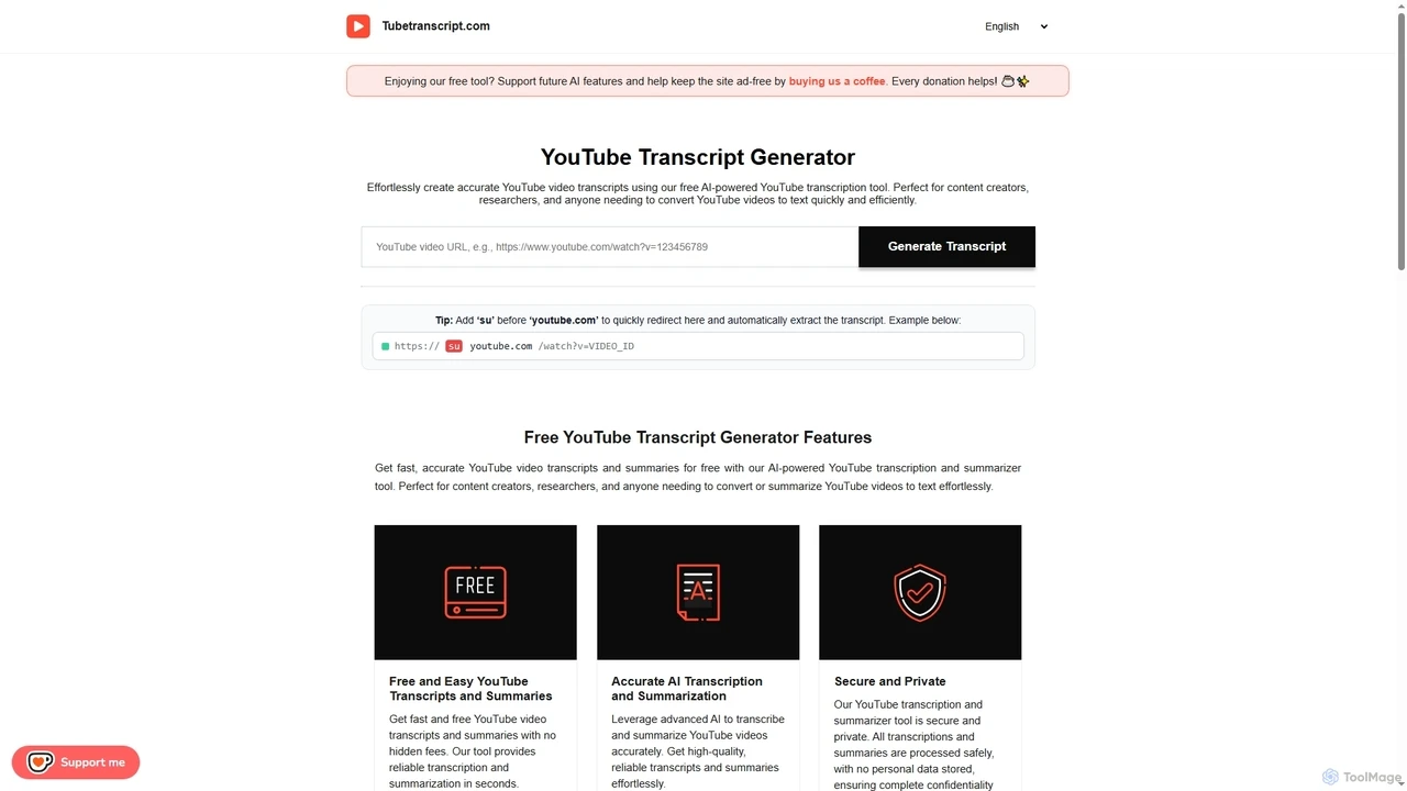 TubeTranscript