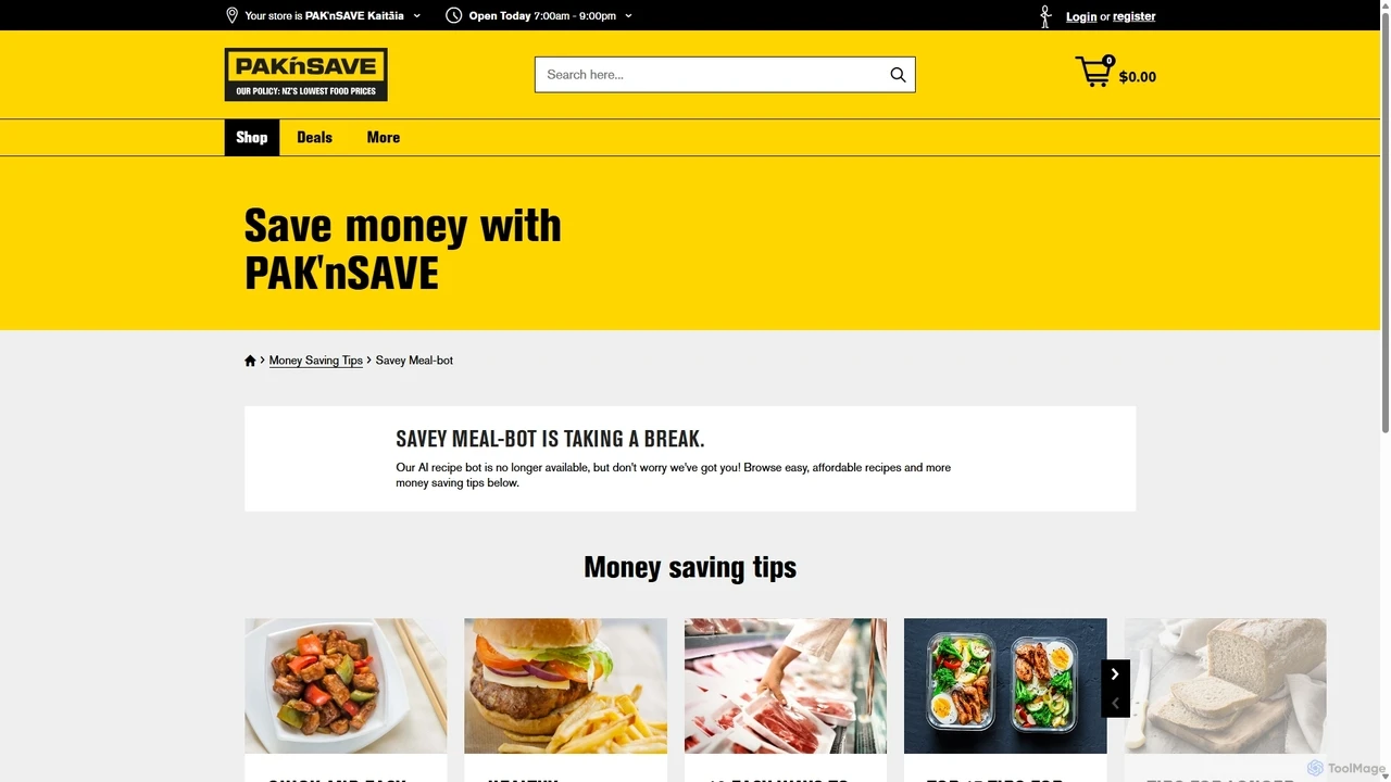 Saveymeal Bot