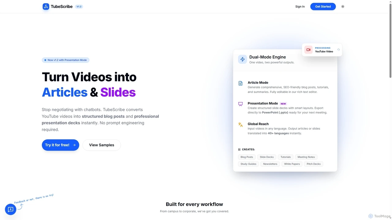 TubeScribe