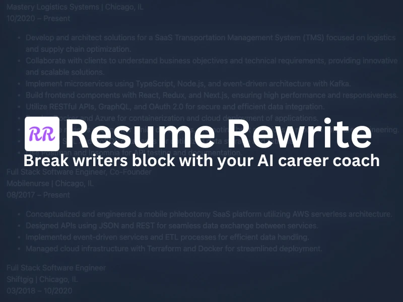 Resume Rewrite