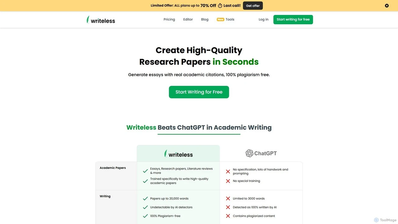 Writeless