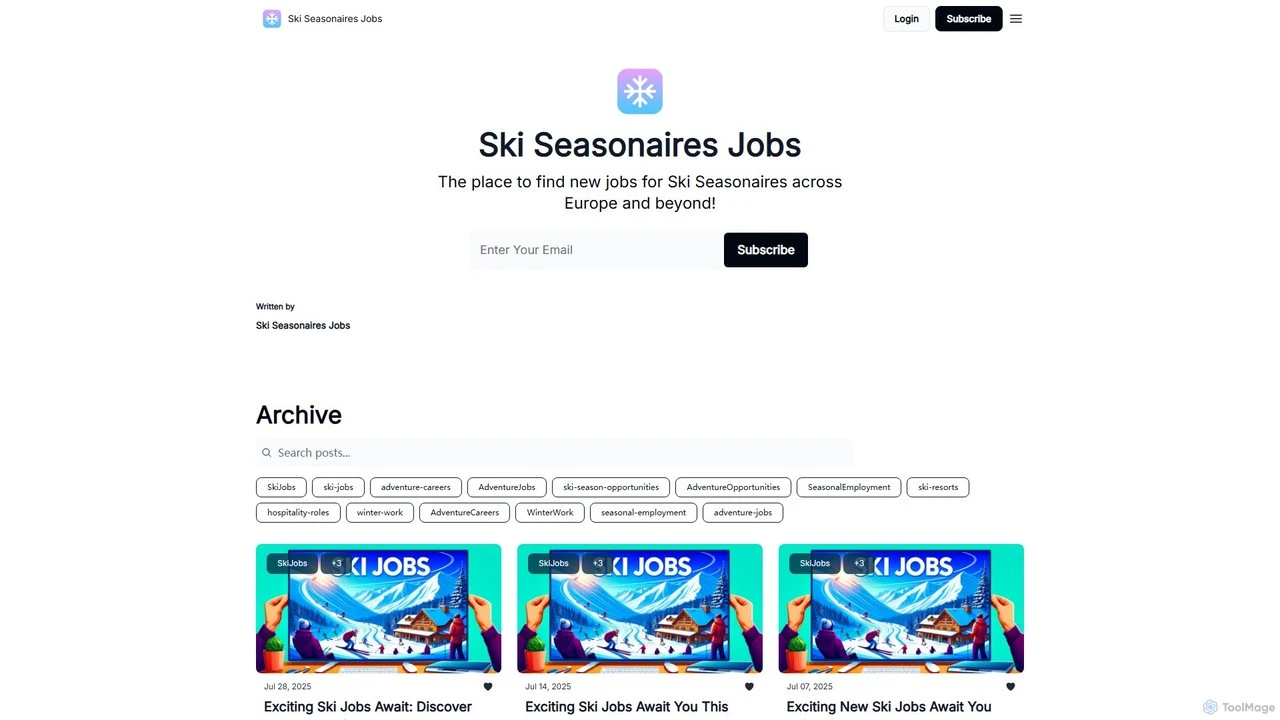 Ski Seasonaires Jobs