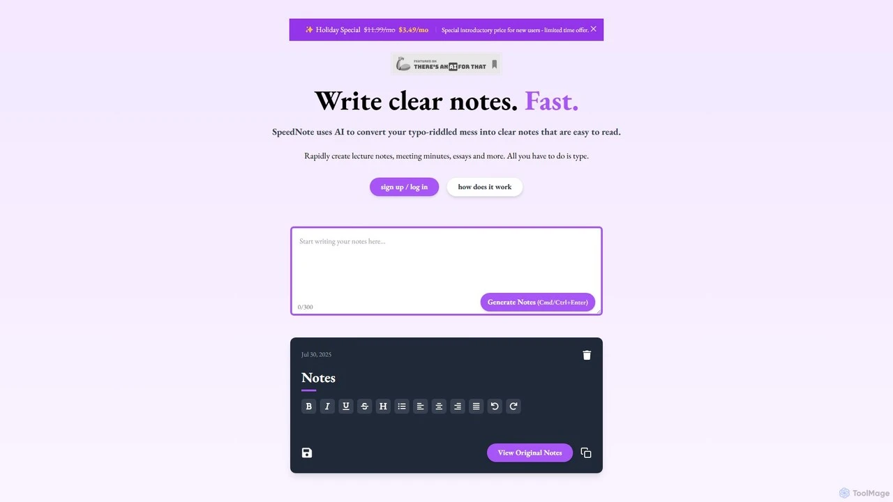 SpeedNote AI
