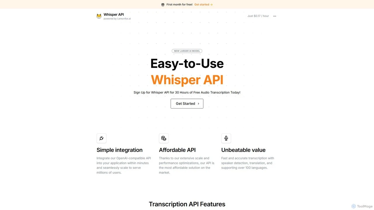 Whisper API