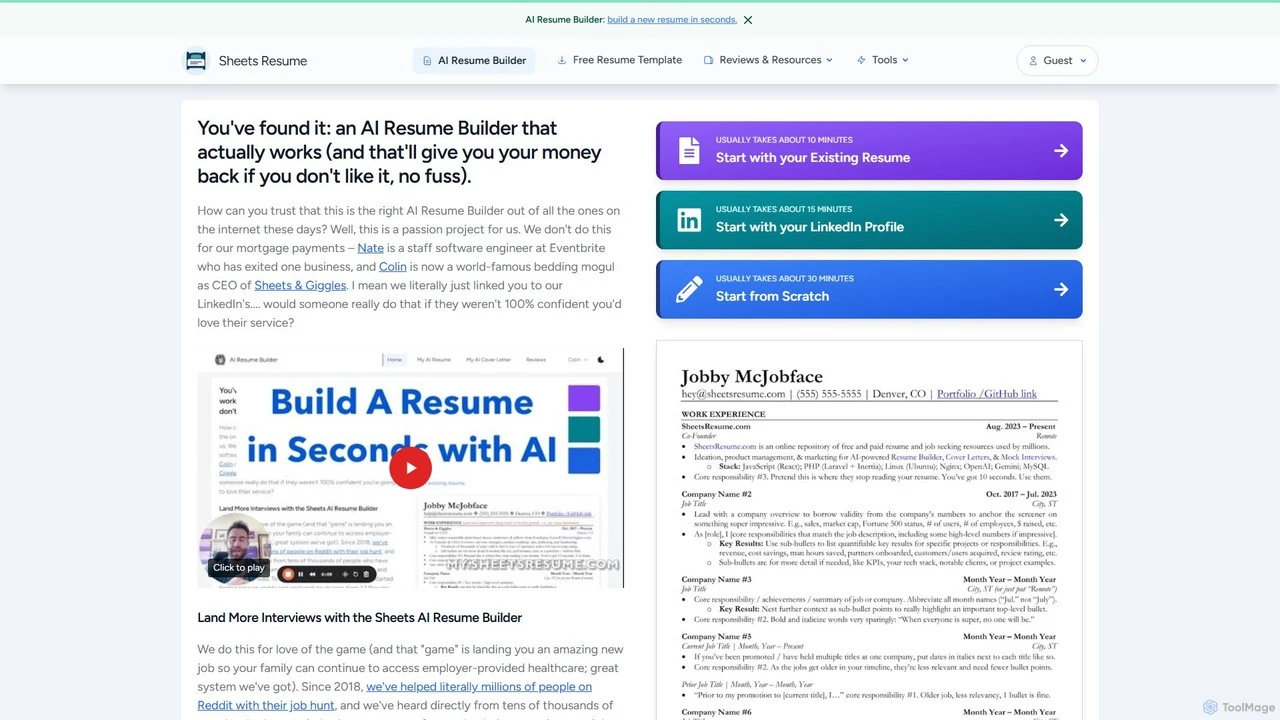 SheetsResume