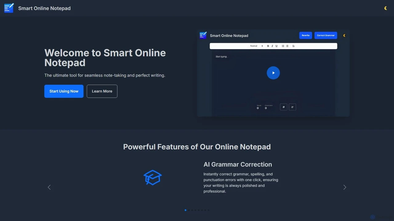 Smart Online Notepad